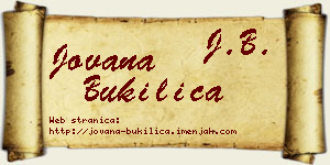 Jovana Bukilica vizit kartica